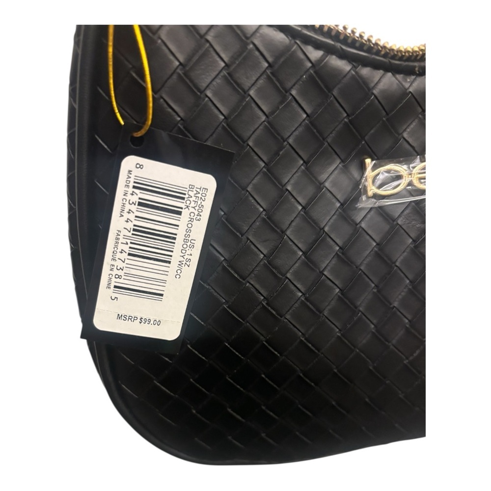 Bebe Taffy Elegant Black Crossbody Bag with Gold Accents - MSRP $99 NWT - Picture 2 of 3